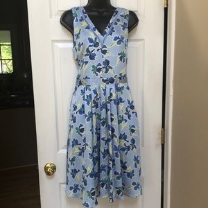 EUC Fit & Flare Dress (Blue) | Size 8